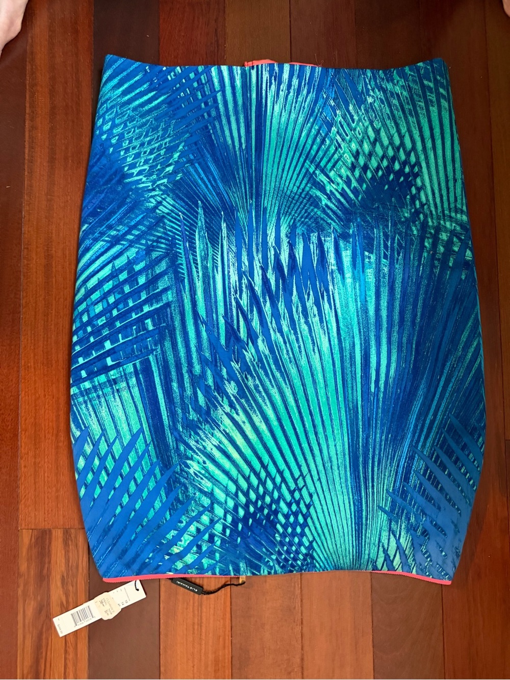 Elie Tahiti Blue Green Palm-Print Women’s Skirt
